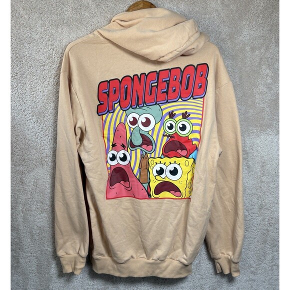 Nickelodeon SpongeBob SquarePants Patrick Sweatshirt Hoodie Adult Sz Large Beige - Picture 1 of 8